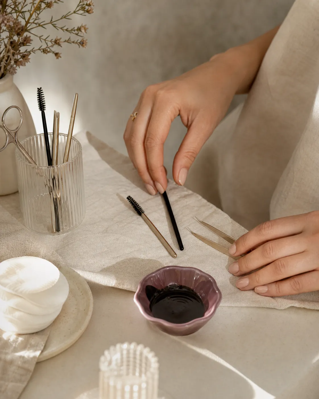 Brows & Lashes detail at Polished Nail Studio